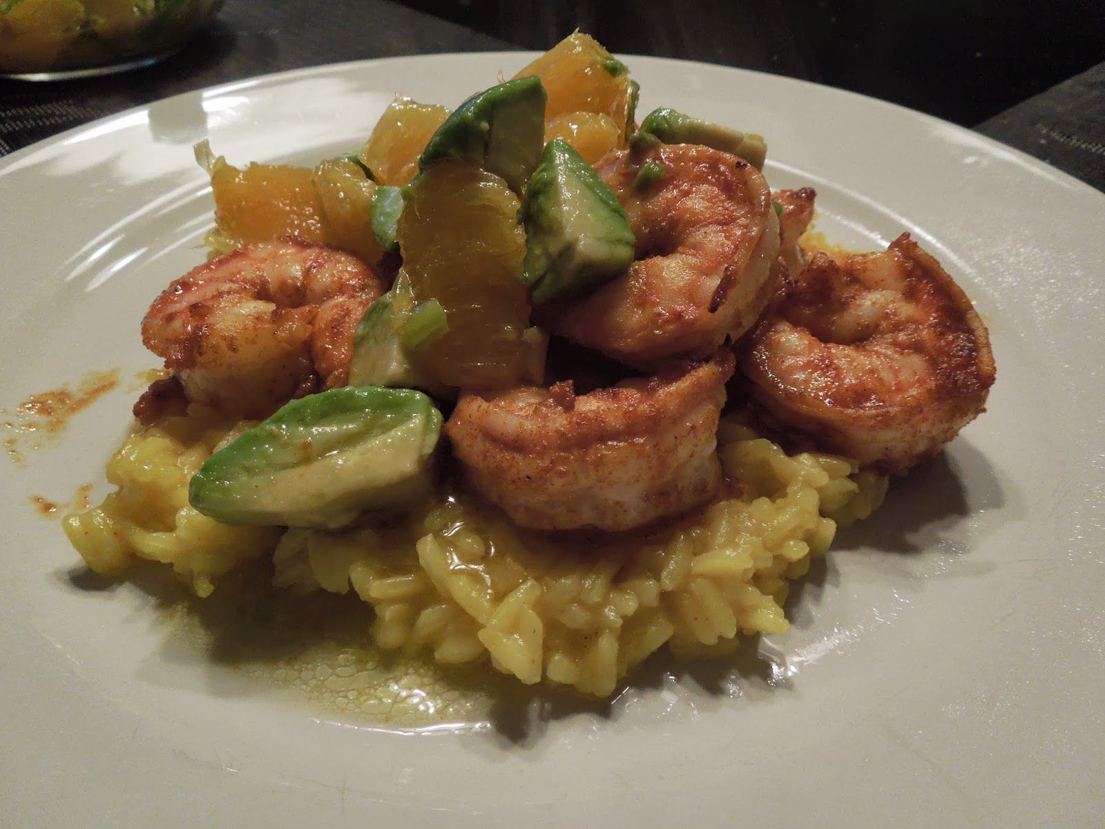 stephanie cooks dinner Paprika Shrimp with Orange and Avocado Salsa