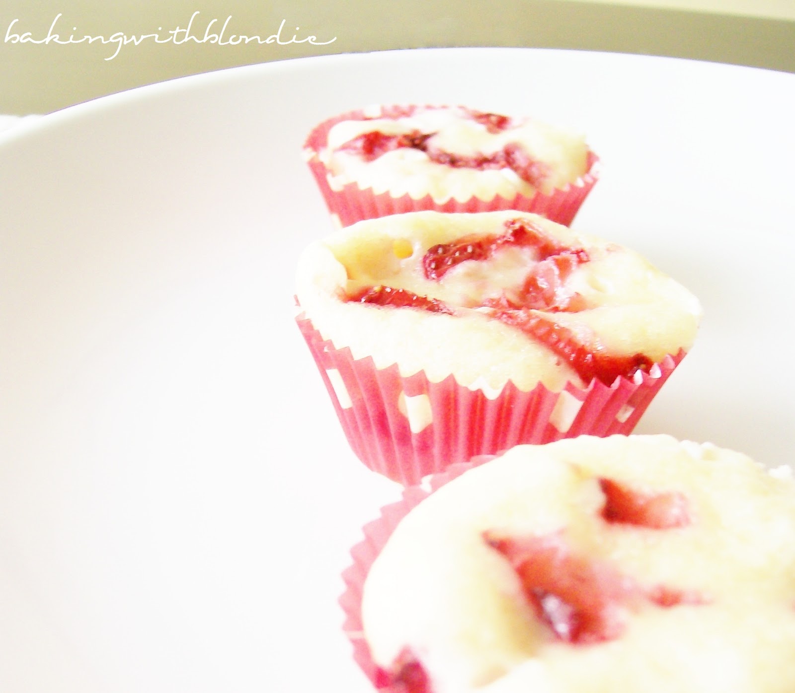 Mini Strawberry And Cream Cheese Muffins