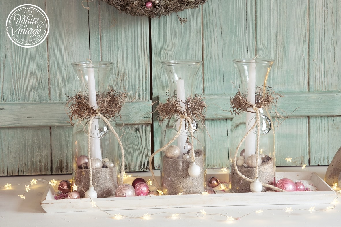 ulululu Weihnachtsdeko Vintage Rosa