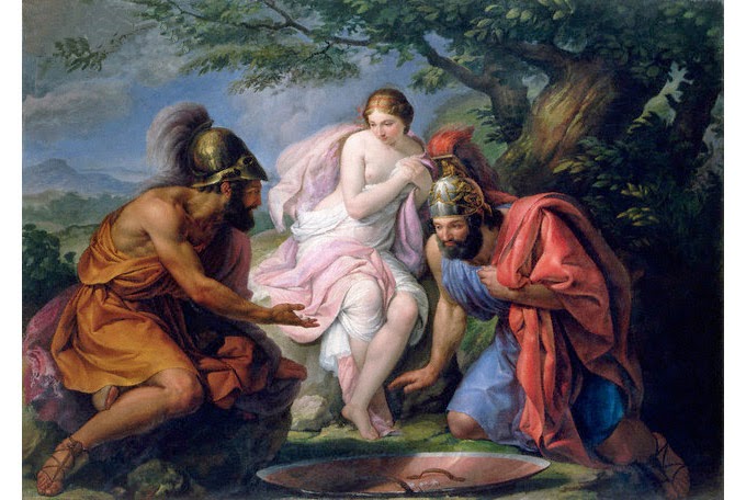 OENONE WIFE OF PARIS GREEK FANTASY MYTH MYTHOLOGY ART PAINTING REAL CANVAS PRINT 