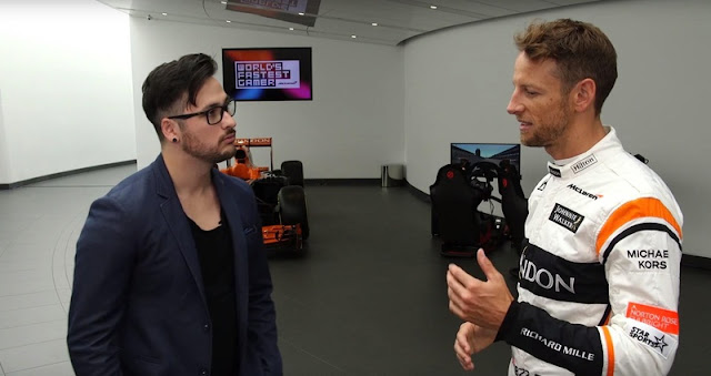 Cyber sport racing F1 Jenson Button