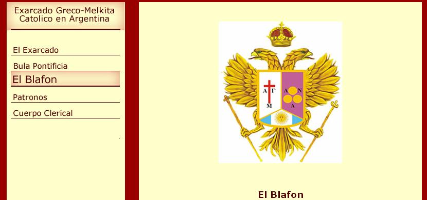 Heráldica en la Argentina Escudo del Exarcado Apostólico Greco