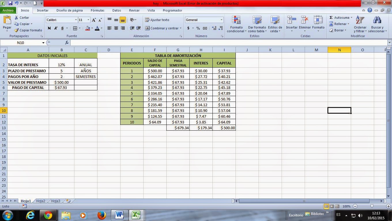 Como Hacer Amortizacion En Excel