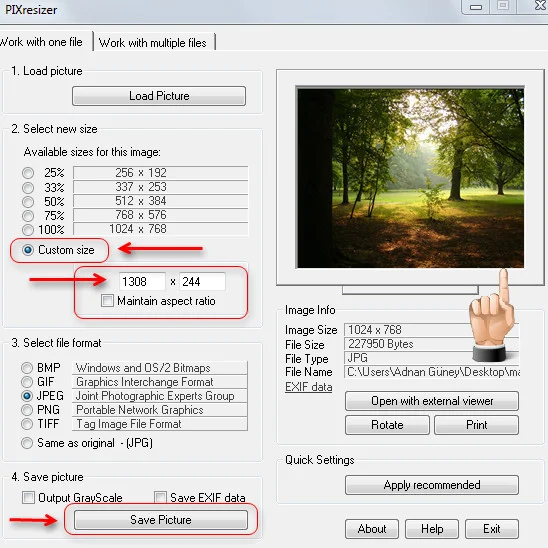 PIXresizer 2.0.5 Proğramı indir