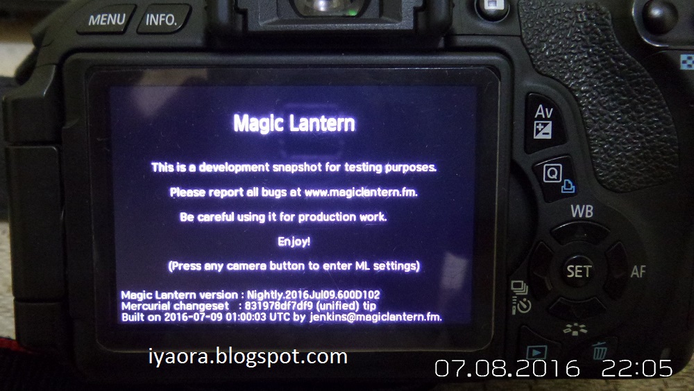 Cara Mudah Install Magic Lantern di Canon EOS 600D