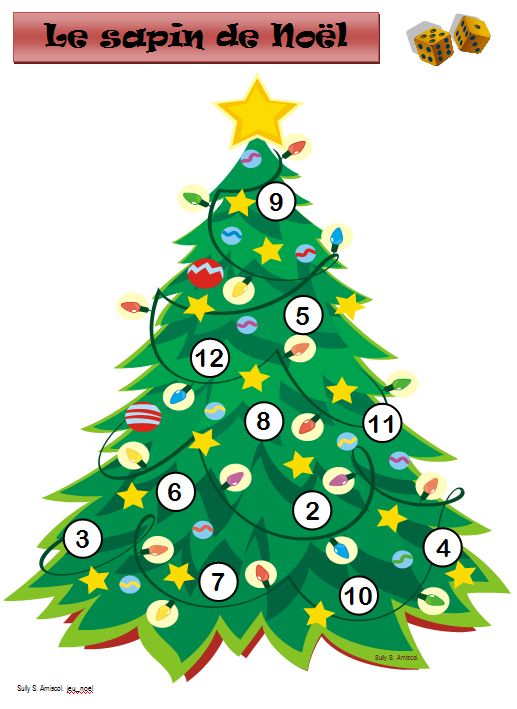 Amiscol: Jeu du sapin de Noël et du Bonhomme de neige.