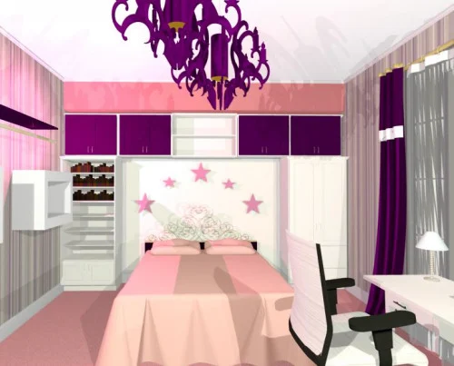 design interior dormitor barbie