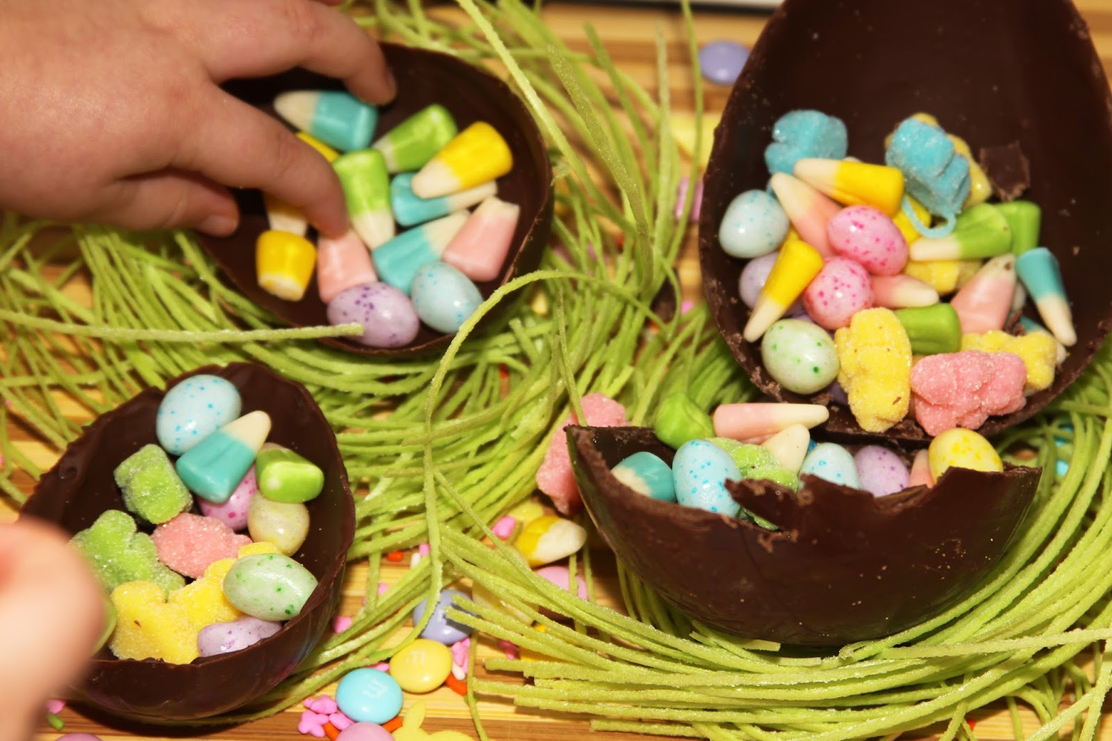 For the Love of Food Surprise Candy Filled DIY Chocolate Easter Eggs