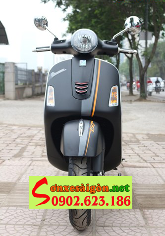 Mẫu sơn xe Vespa Super GTS Matt Black