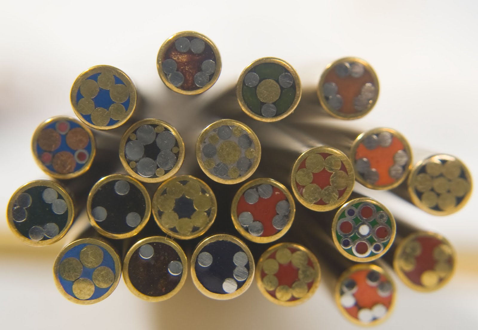 Damascus World Custom Handmade Mosaic Pins