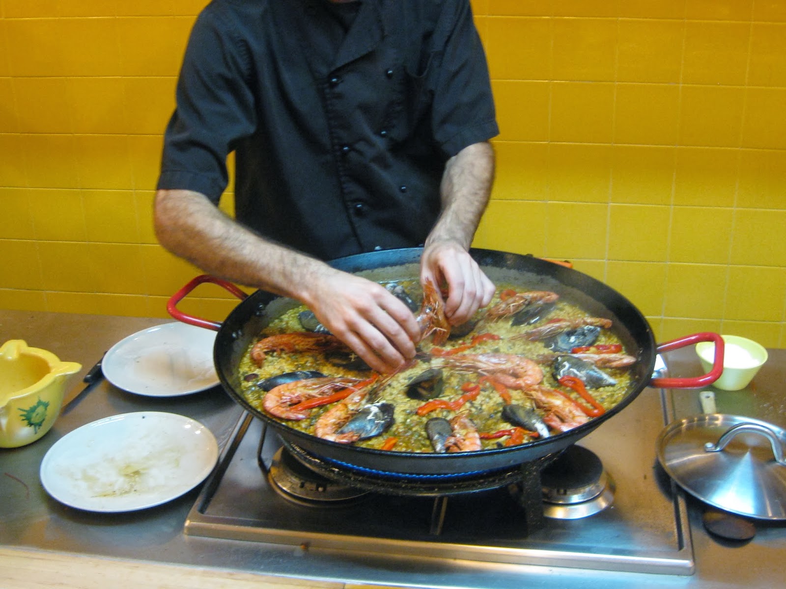 Barcelona - Making paella at Cook & Taste cooking class