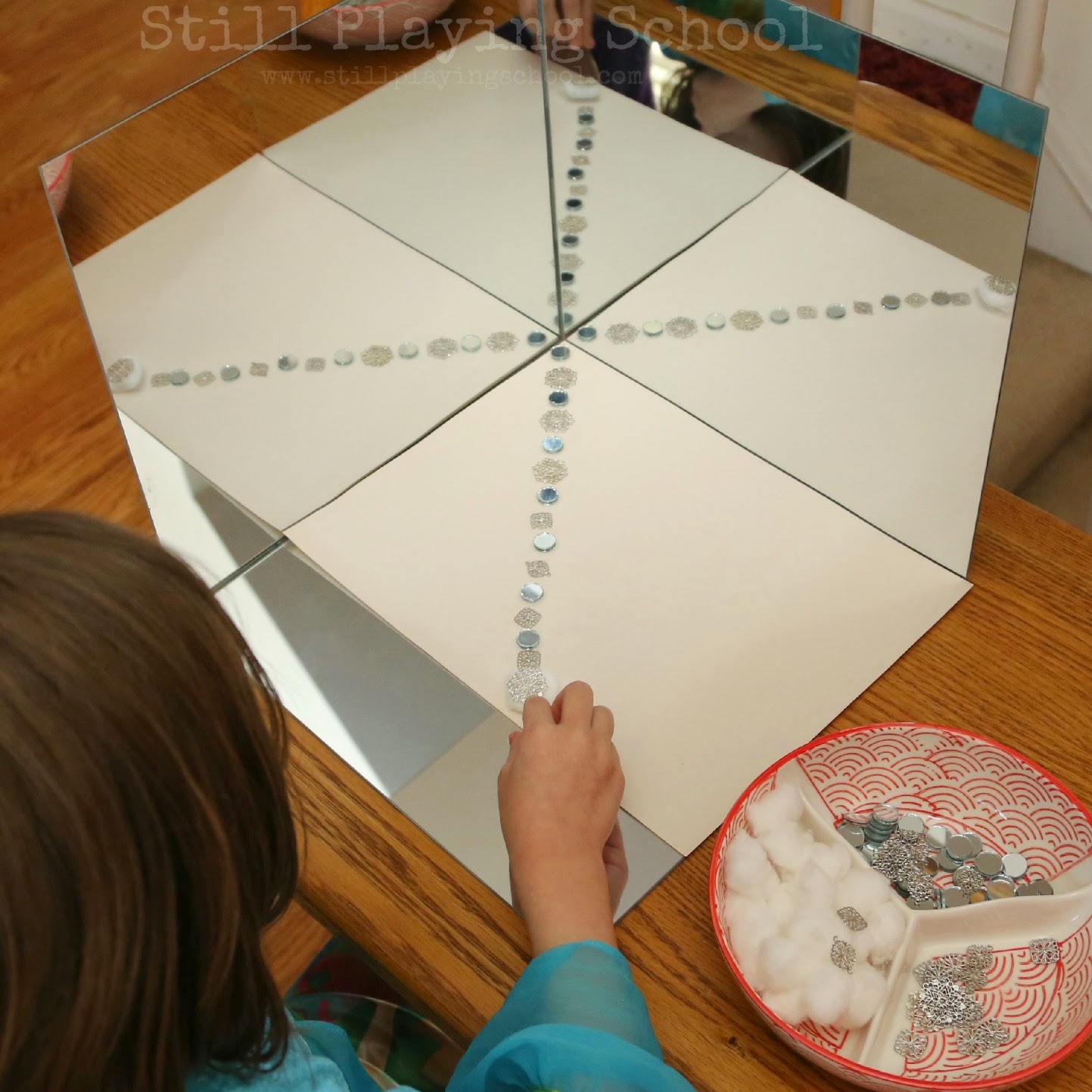 Winter Mirror Box Play Still Playing School