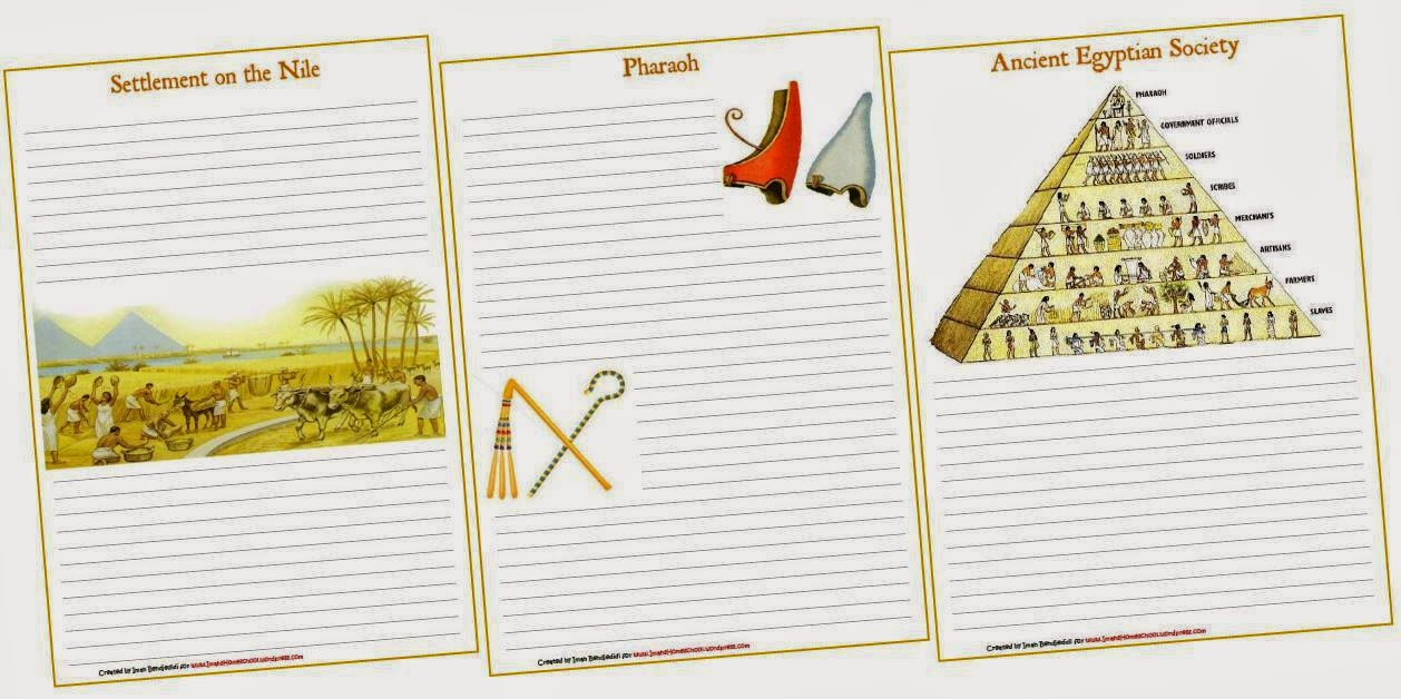 Iman's HomeSchool Ancient Egypt Notebook Pages