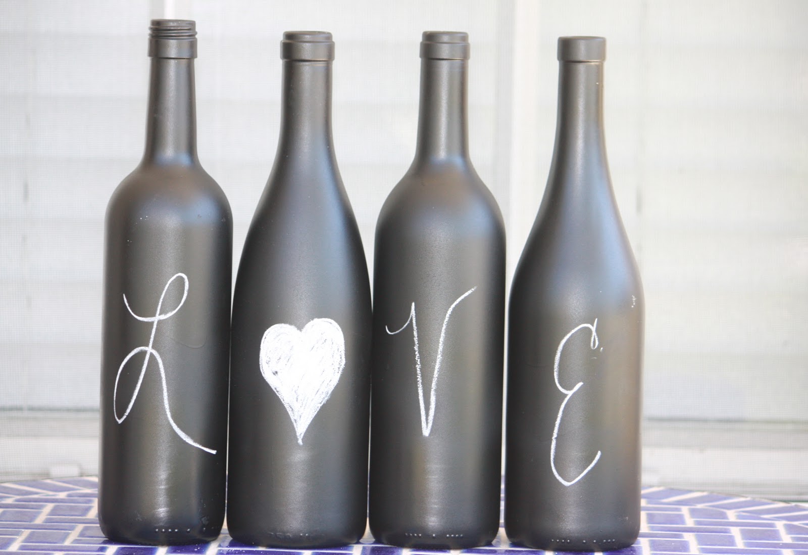 Desperate Craftwives Chalkboard Wine Bottles