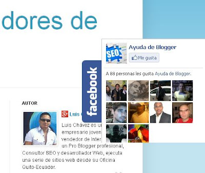 Caja de seguidores de facebook Popout para blogger