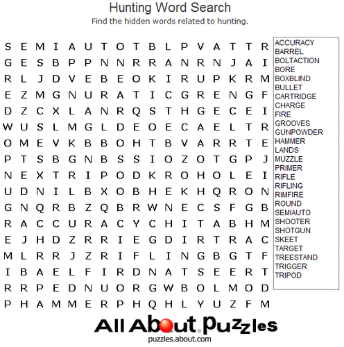 The Gunlock Informer: Hunting Word Search