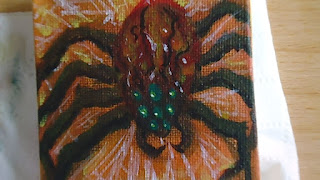 micro painting spider