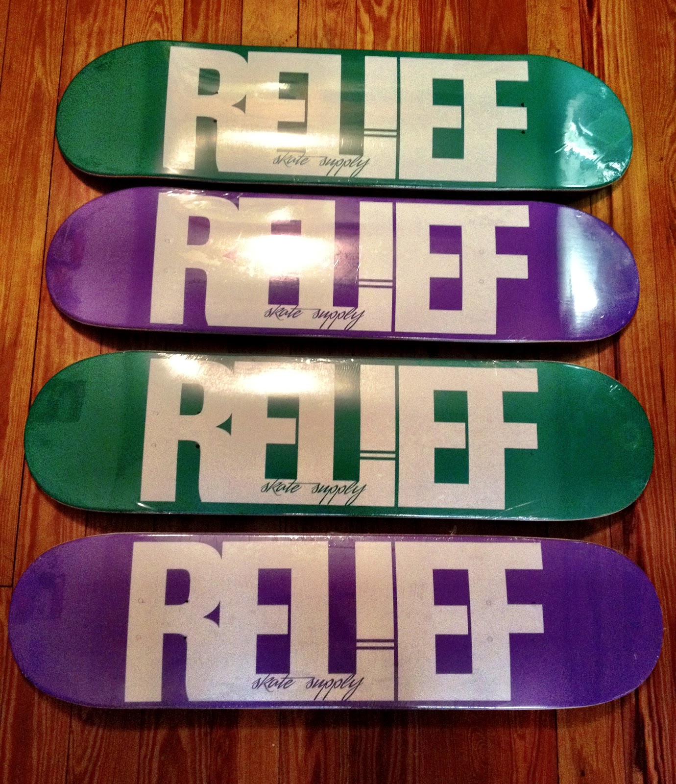 RELIEF SKATE SUPPLY NEW RELIEF DECKS