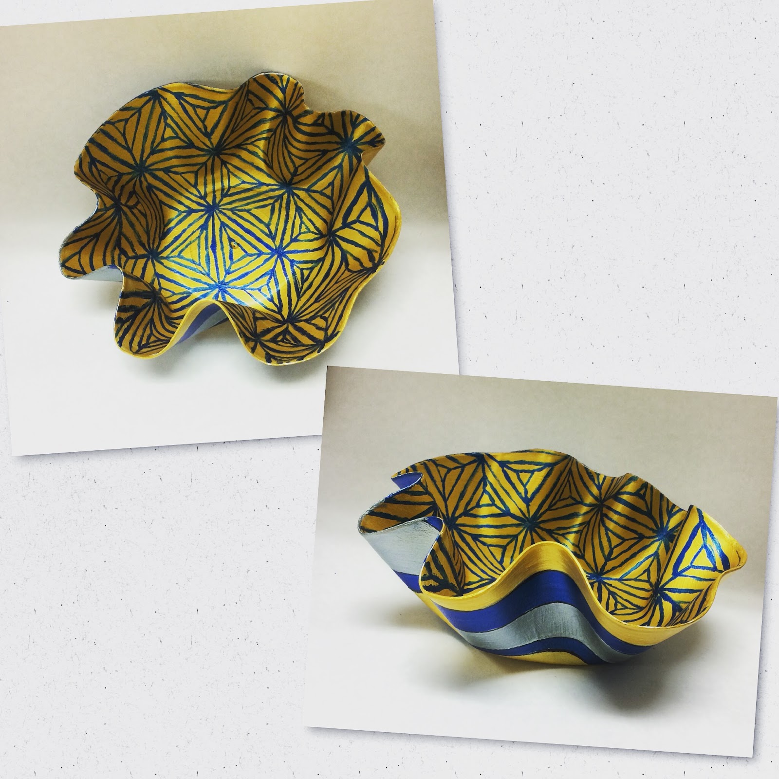 Art. Paper. Scissors. Glue! Painted Vinyl Record Bowls