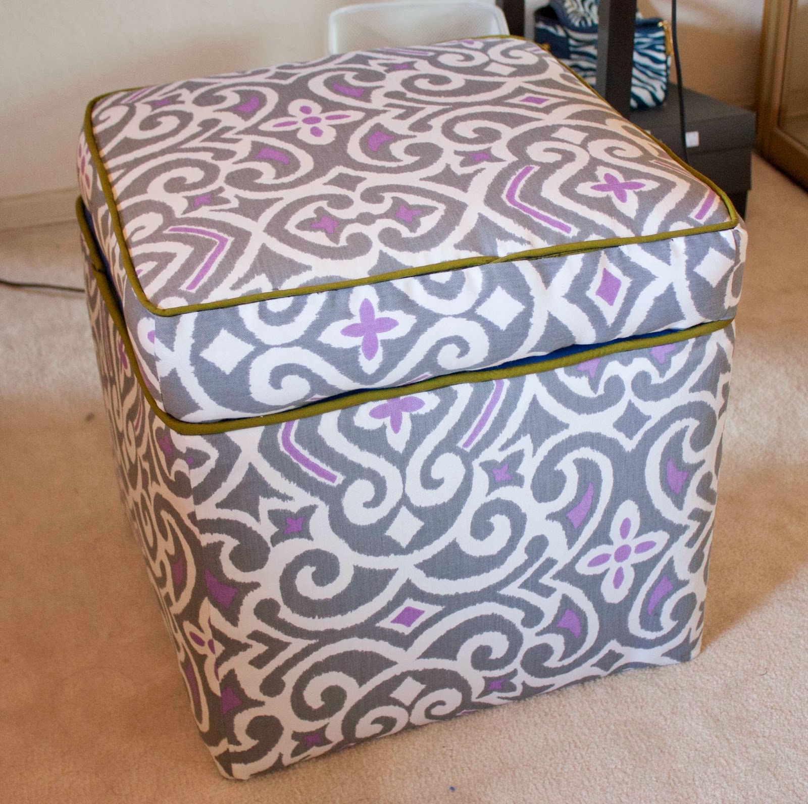 Diy Reupholstering A Storage Ottoman And Vinyl Office Chair Diy Reupholstering A Storage Ottoman And Vinyl Office Chair Cushion