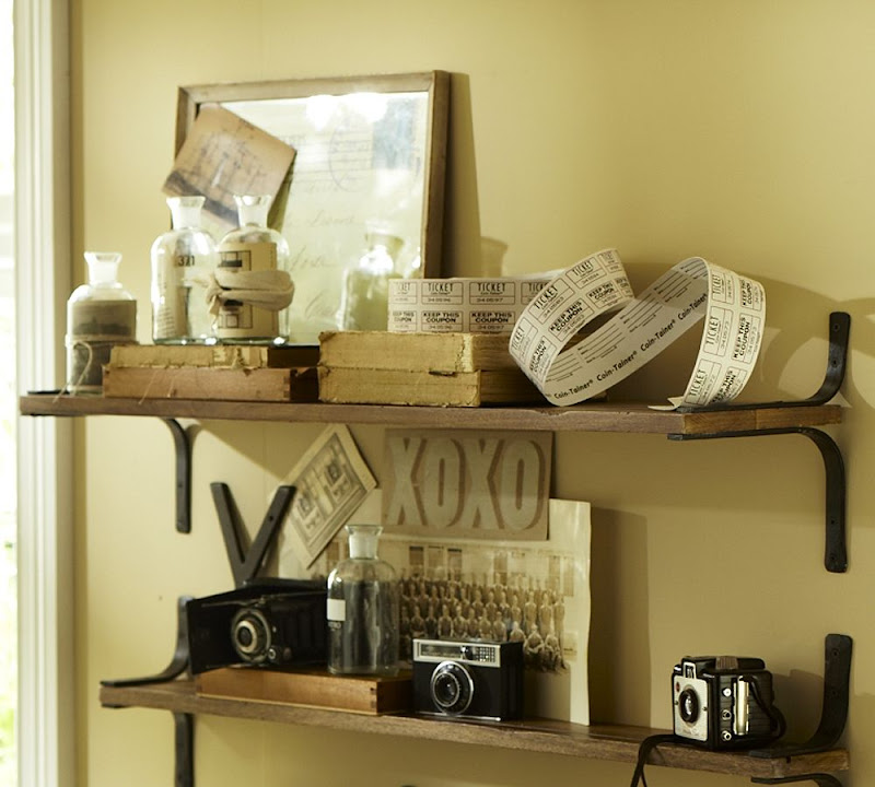 Pottery Barn Rustic Shelf (15 Image) Wall Shelves