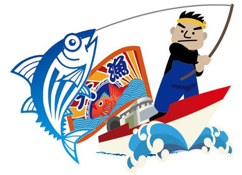関西の船釣りで釣れる 竿とリール カツオ