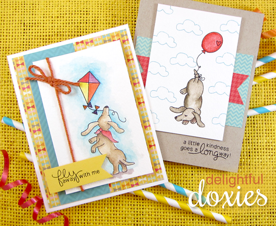  Dachshund Spring Cards by Jennifer Jackson | Delightful Doxies Stamp set by Newton's Nook Designs