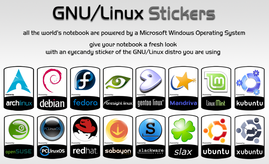 Linux File System Stickers Tecnologia e didattica: Risorse Open e Creative commons