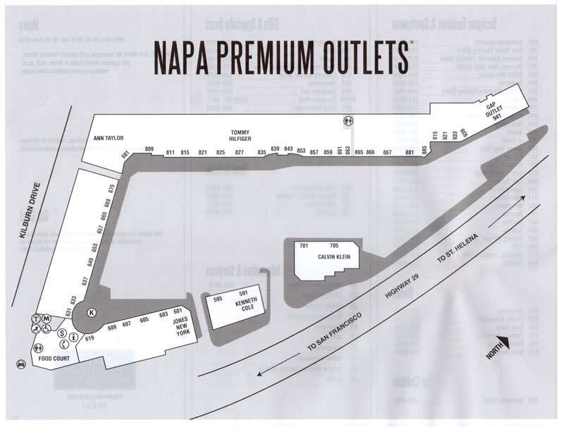 Napa Premium Outlets Bargains Galore BIGMallrat Shopping Malls in