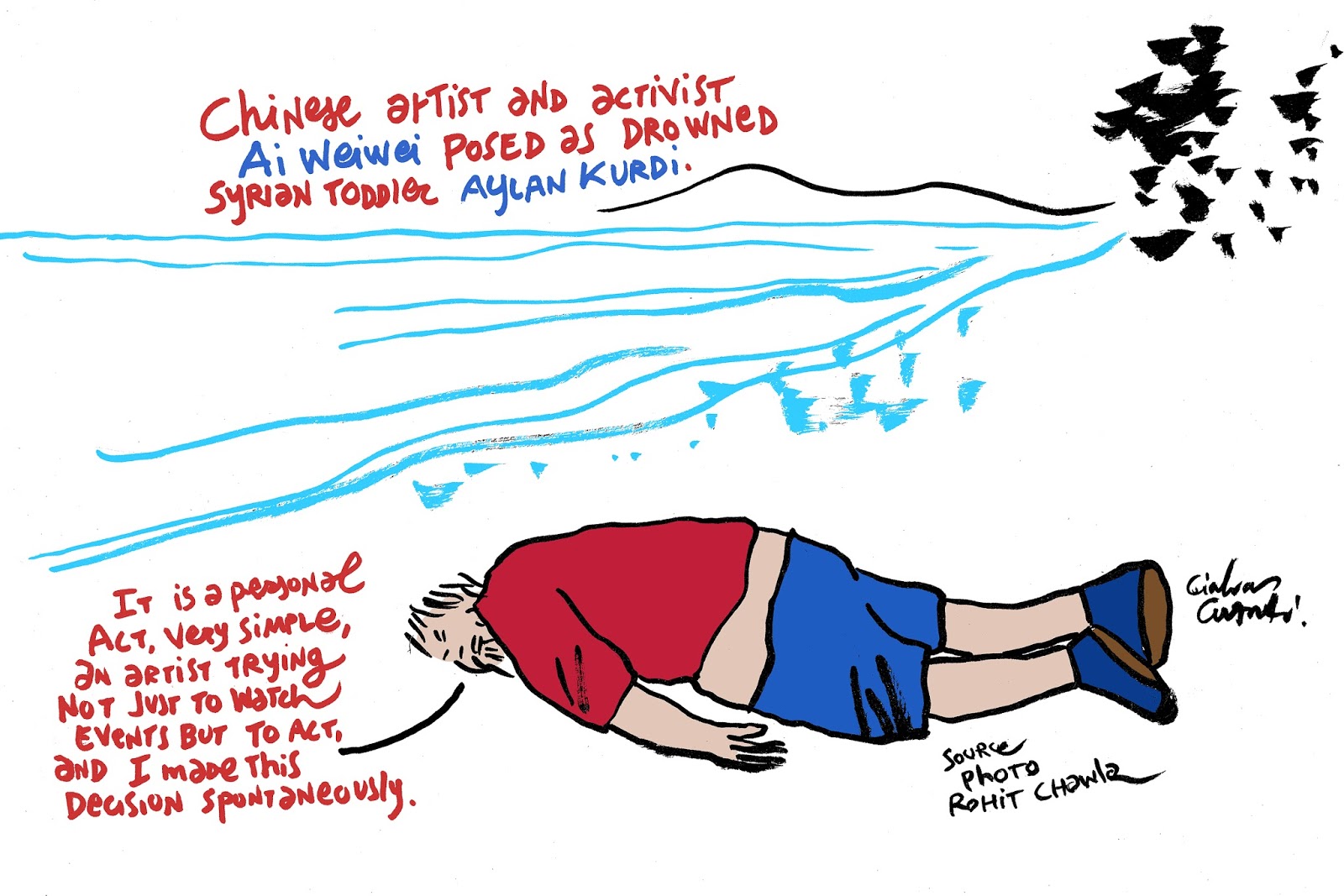Channeldraw: Chinese artist and activist Ai Weiwei poses 