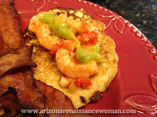 Shrimp and Grits Tacos with Smoked Green Tomato Sauce