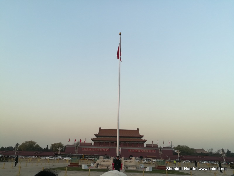 Tiananmen Square flag down ceremony eNidhi India Travel Blog