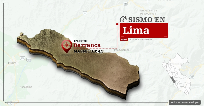 Temblor en Lima de 4.3 Grados (Hoy Domingo 25 Diciembre 2016) Sismo EPICENTRO Barranca - Huarmey - Casma - Recuay - IGP - www.igp.gob.pe