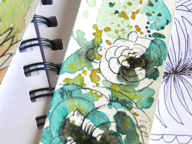 watercolor flower bookmarks