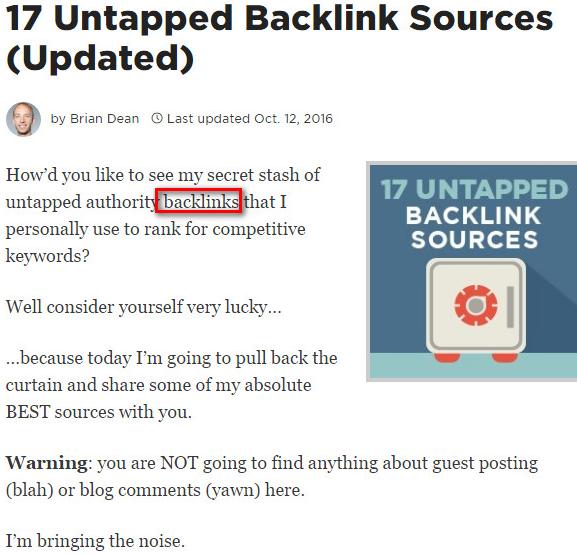 The First few Paragraphs example of backlinko The First few Paragraphs example of backlinko