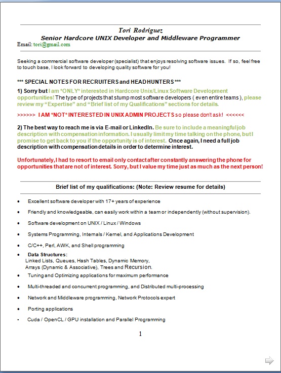 software programmer resume