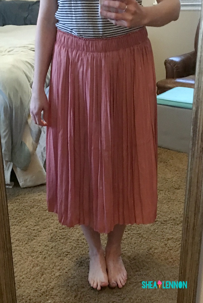 gap pleated midi skirt