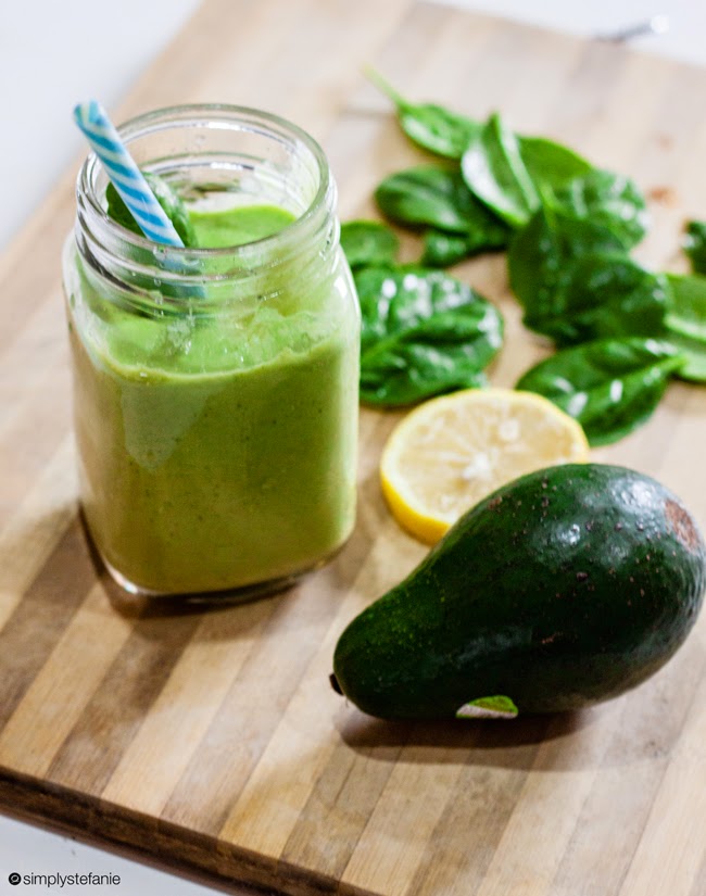 Avocado Smoothie with Almond Milk Spinach + Olive Blog
