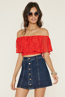 Off-The-Shoulder Lace Top