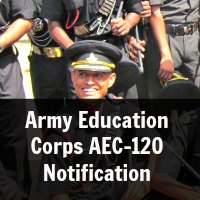 Army Education Corps AEC-120 Notification