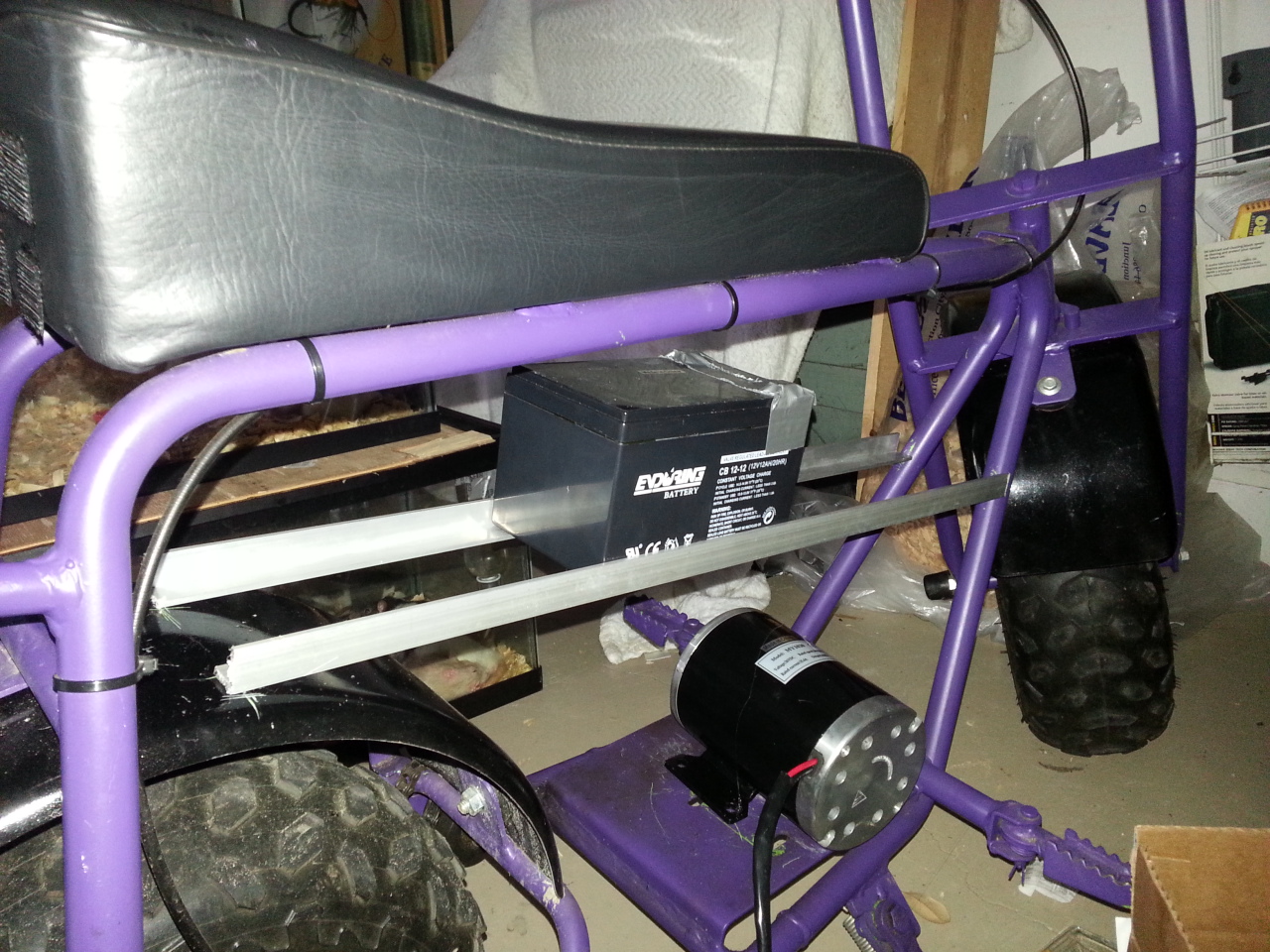 Electric MiniBike Conversion The making of a battery tray...