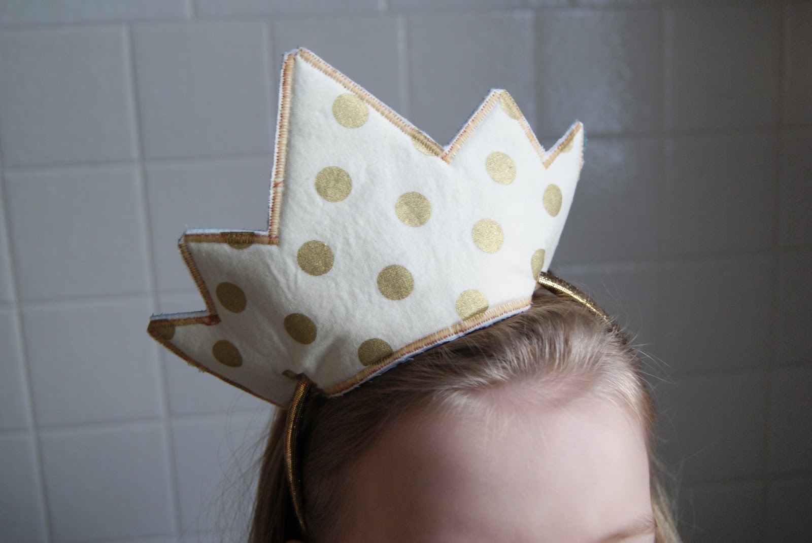 Gold Polka Dot Headband Crown by nest full of eggs