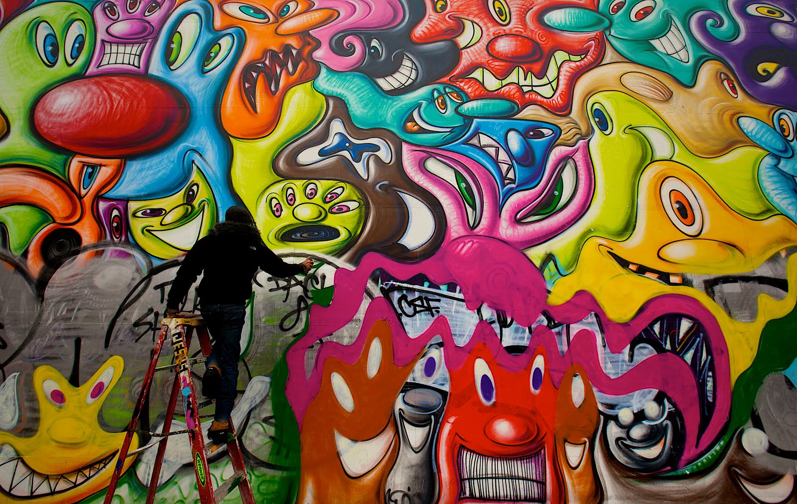 graffiti living room art