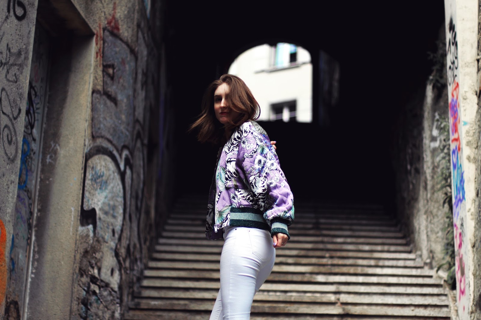 swiss fashion blogger styling statement piece bomber spring style