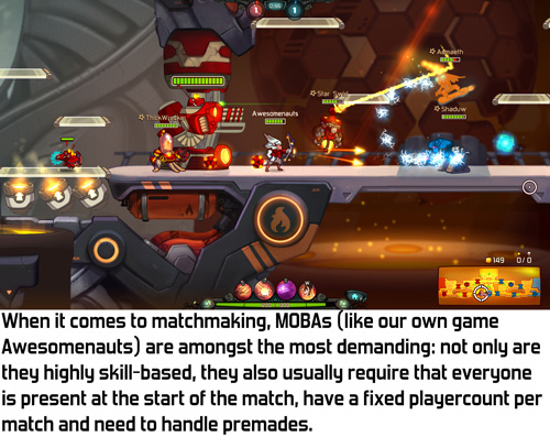 Joost's Dev Blog: Why good matchmaking requires enormous player counts