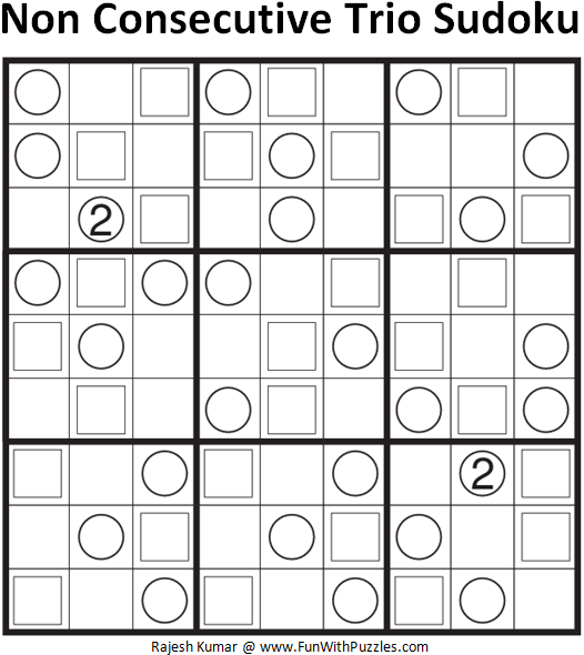 Non Consecutive Trio Sudoku (Fun With Sudoku #109)