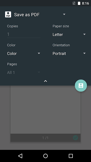 print pdf in android chrome