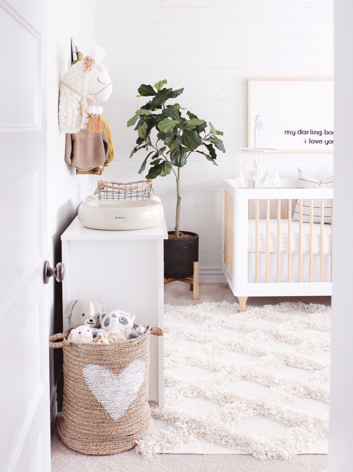 Unique Neutral Boho Nursery for Living room