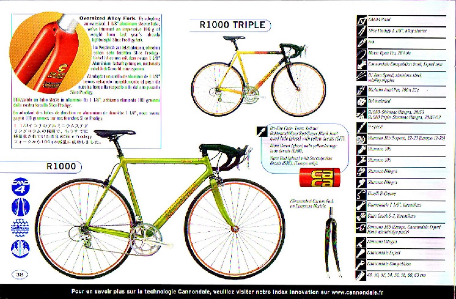 CATALOGUES CANNONDALE CANNONDALE 2001