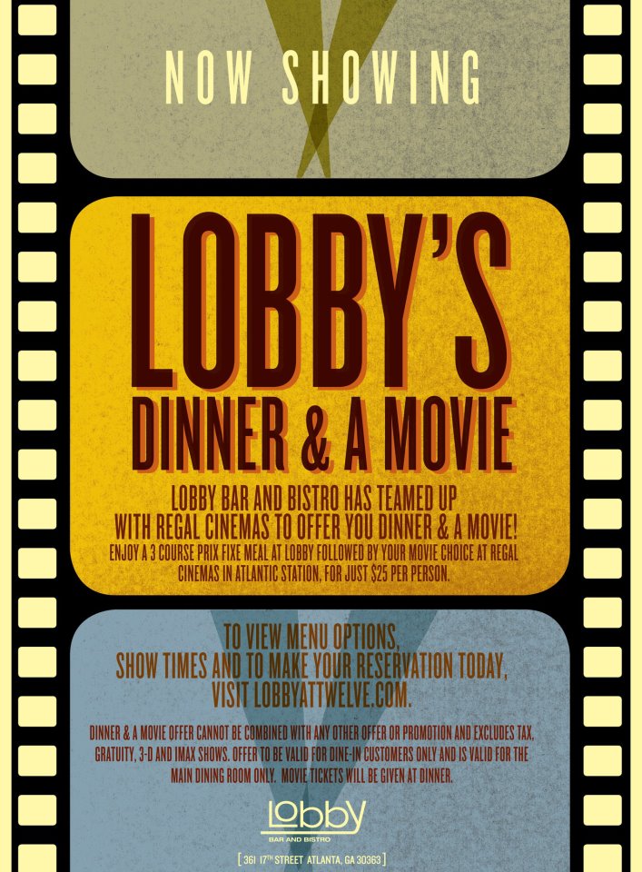 Everything Midtown Atlanta Date Night Dinner and a Movie at Lobby Bar
